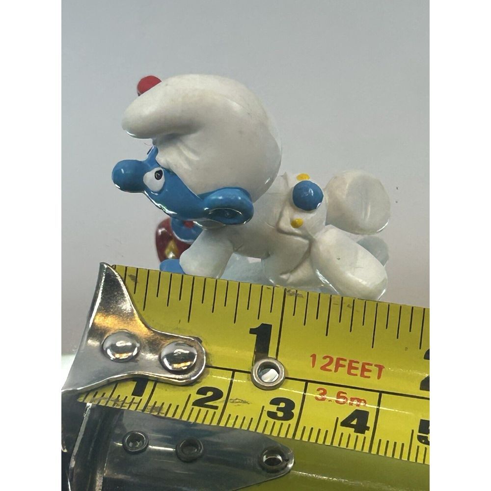 Smurfs Baby Smurf White Pajamas Rattle Vintage Figure  Toy Peyo Figurine‎ - Picture 5 of 5